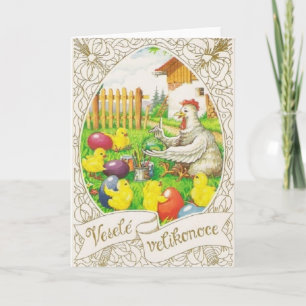 Vintage Czech / Slovak Easter Card