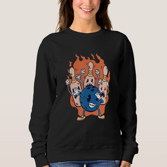 Vintage Dabbing Bowling Ball Sweatshirt (Front)