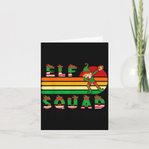 Vintage Dabbing Elf Squad Christmas Costume Men Bo Card