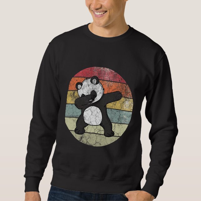 Vintage Dabbing Panda   Sweatshirt (Front)