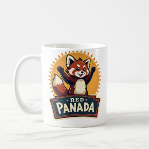 Vintage Dabbing Red Panda Retro Animal Graphic 2 Coffee Mug