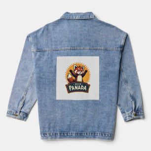 Vintage Dabbing Red Panda Retro Animal Graphic 2 Denim Jacket