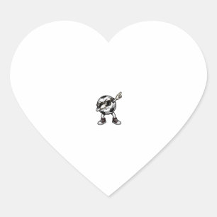 Vintage Dabbing Soccer Ball Shirt Design (2)_1 Heart Sticker