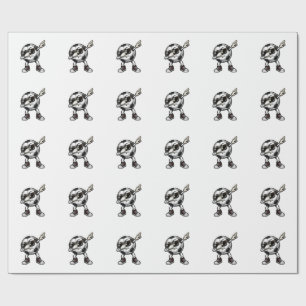 Vintage Dabbing Soccer Ball Shirt Design (2)_1 Wrapping Paper