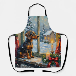 Vintage Dachshund by Cosy Christmas Window Apron