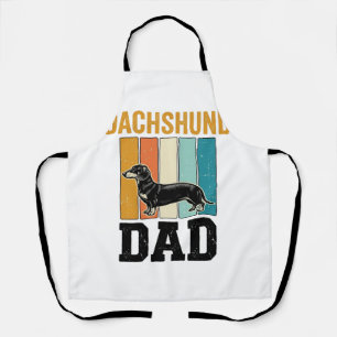 Vintage Dachshund Dad Dog Lover Vector Design_1 Apron