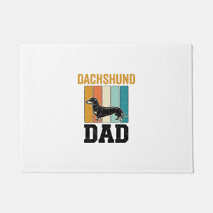 Vintage Dachshund Dad Dog Lover Vector Design_1 Doormat