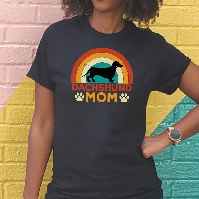 Vintage Dachshund  Dog Mum Sunset  T-Shirt (Creator Uploaded)
