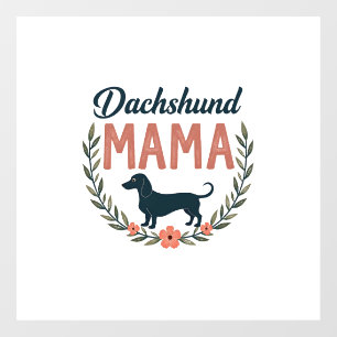 Vintage Dachshund Mama Floral Dog Lover Vector Des