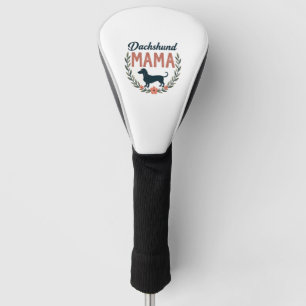 Vintage Dachshund Mama Floral Dog Lover Vector Des Golf Head Cover