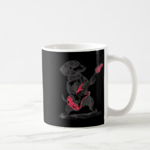 Vintage Dachshund Playing Guitar Weenie Rock And R Coffee Mug