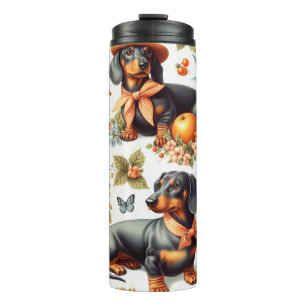 Vintage Dachshund Seamless Thermal Tumbler