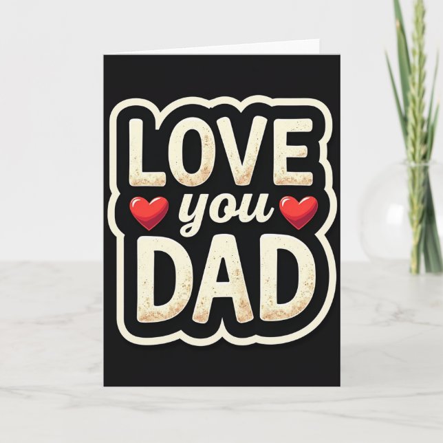 Vintage Dad Affection Card (Front)