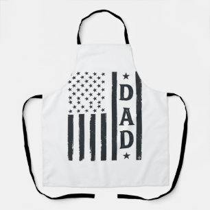 Vintage Dad American Flag Vector Design_1 Apron