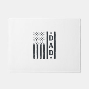 Vintage Dad American Flag Vector Design_1 Doormat