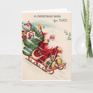 Vintage Dad Christmas Greeting Card