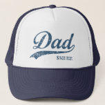 Vintage Dad Since [year] Trucker Hat<br><div class="desc">Nice gift for a new dad.</div>