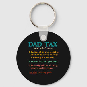 Vintage Dad Tax Definition Funny Father's Day Matc Key Ring