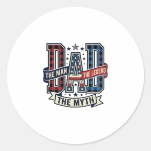 Vintage DAD The Man The Myth The Legend Shirt Desi Classic Round Sticker