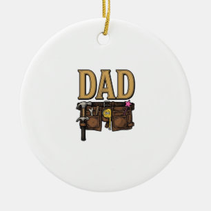 Vintage Dad Tool Belt Fathers Day Ceramic Ornament