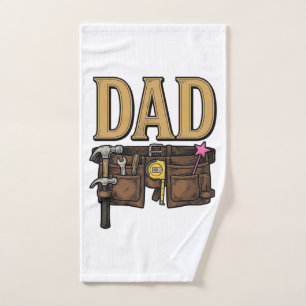 Vintage Dad Tool Belt Fathers Day Hand Towel