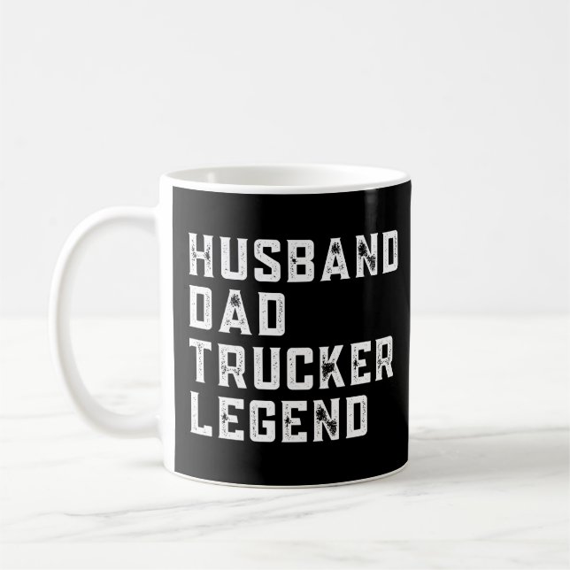 Vintage Dad Trucker Saying Coffee Mug (Left)