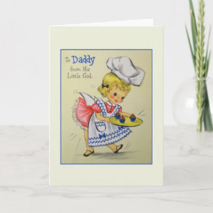 Vintage Daddy From Little Girl's Day Card