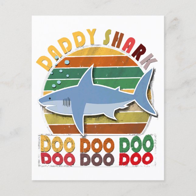 Vintage Daddy Shark Fathers Day (Front)