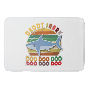 Vintage Daddy Shark Fathers Day Bath Mat