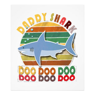Vintage Daddy Shark Fathers Day Photo Print