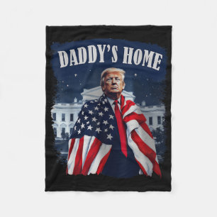 Vintage Daddys Home 2024 Trump Take America Back U Fleece Blanket