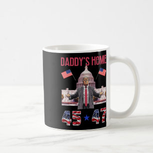 Vintage Daddys Home Trump 45-47 Pink Inauguration Coffee Mug