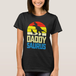 Vintage Daddysaurus Fathers Day Rex Daddy Saurus D T-Shirt