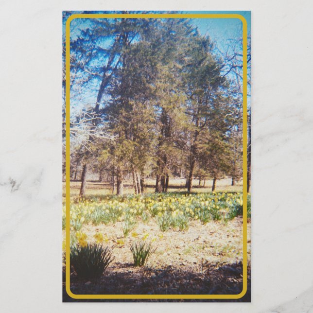 Vintage Daffodil Stationery (Front)