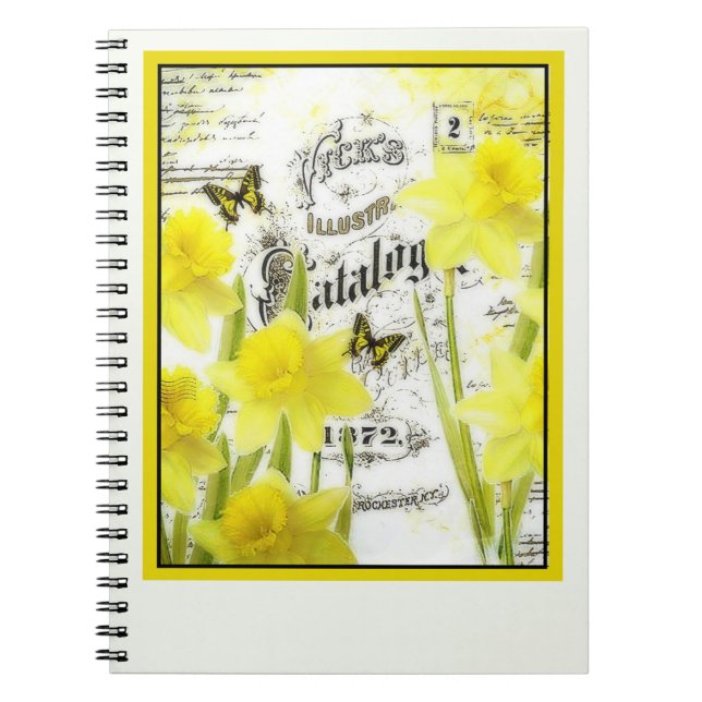 Vintage daffodils notebook (Front)