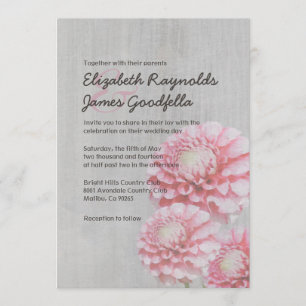 Vintage Dahlia Wedding Invitations