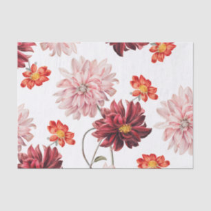 Vintage Dahlias botanical tissue paper