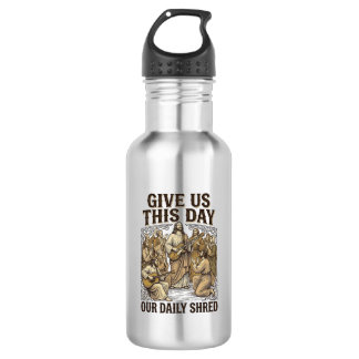 Vintage Daily Shred Religious Guitar Vector 532 Ml Water Bottle