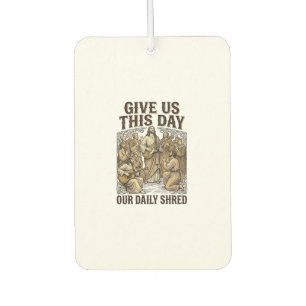 Vintage Daily Shred Religious Guitar Vector Car Air Freshener