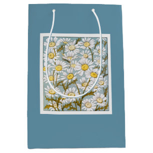 Vintage Daisies Illustration Medium Gift Bag