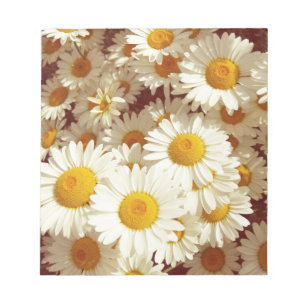 Vintage daisies notepad