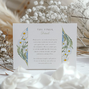 Vintage Daisies Wedding Information Enclosure Card