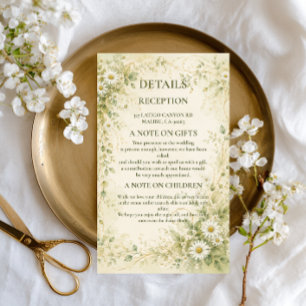 Vintage Daisy Botanical Enclosure Card