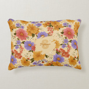 Vintage Daisy Floral Pattern (2) Decorative Cushion