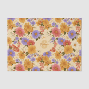 Vintage Daisy Floral Pattern (2) Tissue Paper