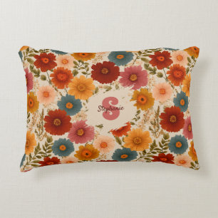 Vintage Daisy Floral Pattern Decorative Cushion