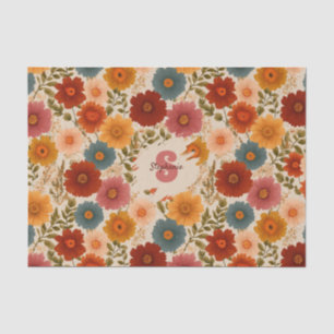 Vintage Daisy Floral Pattern Tissue Paper