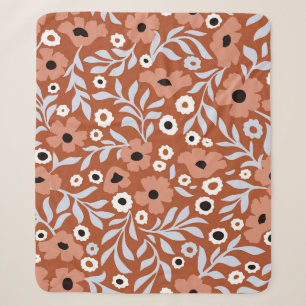 Vintage daisy flowers: abstract background. sherpa blanket