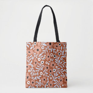 Vintage daisy flowers: abstract background. tote bag