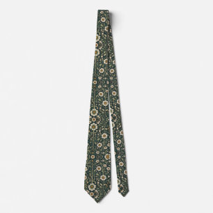 Vintage Daisy Garden Pattern Tie